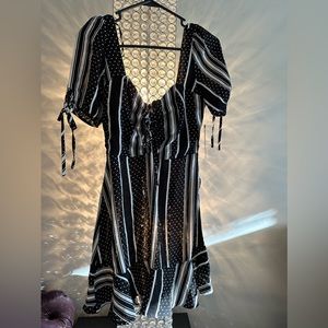 Black and white summer dress